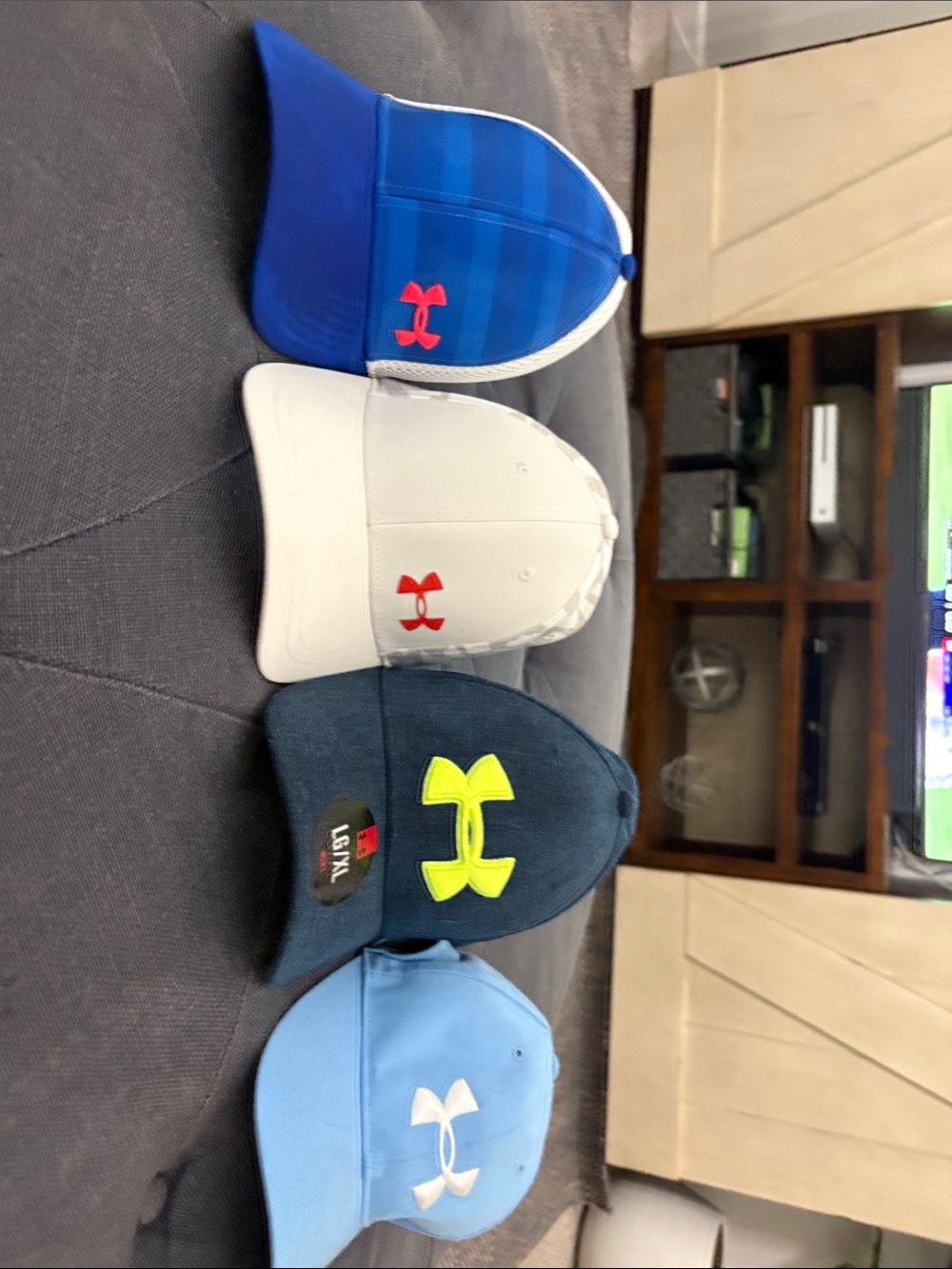 Under Armour Men’s 4-Pack Cap Set in Royal, White, Navy and Light Blue